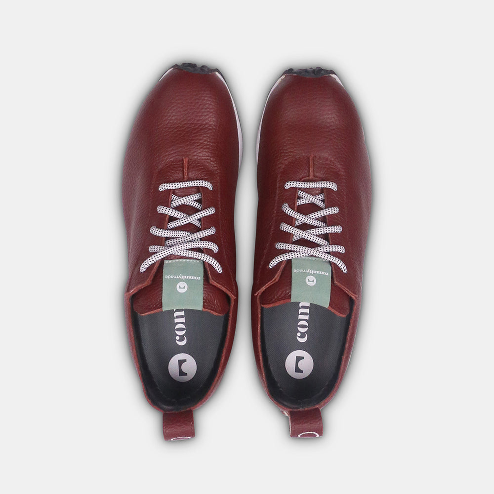 TRACTION LE GOLF SNEAKER - BURGUNDY